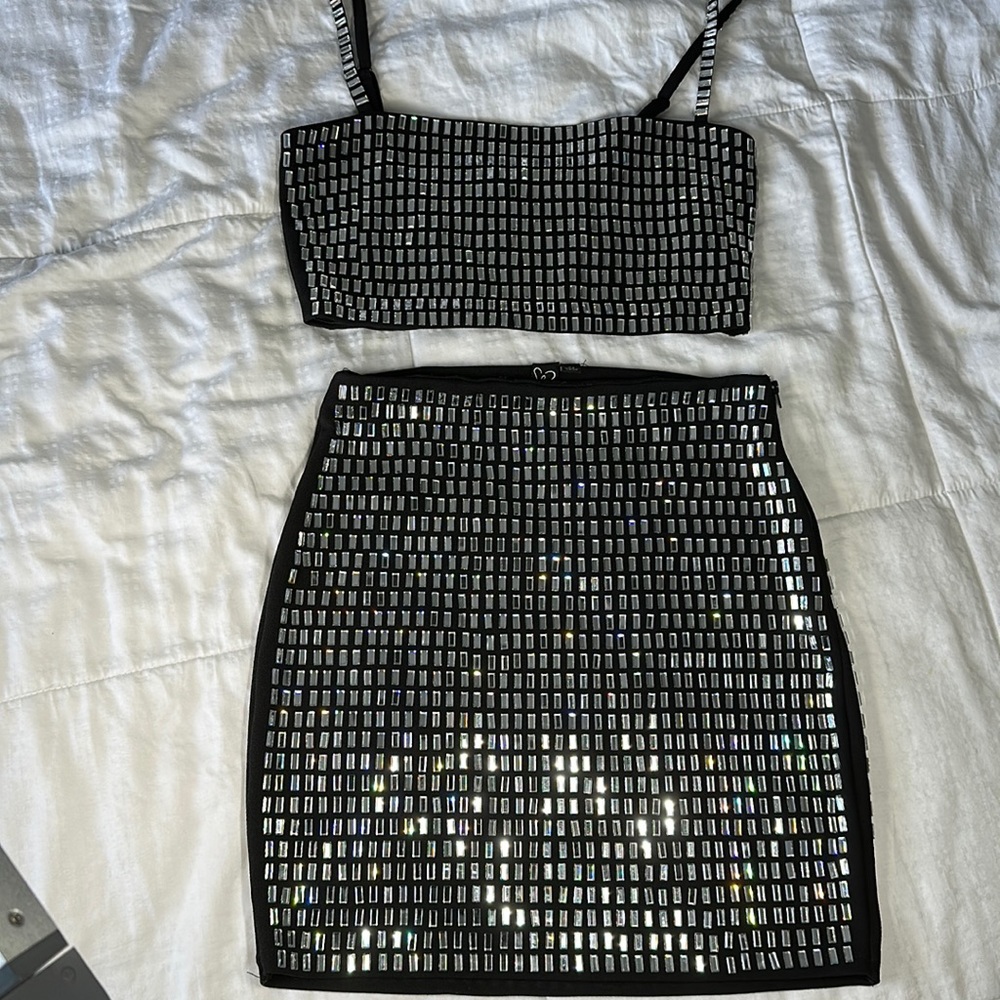 Cristal skirt and crop top set